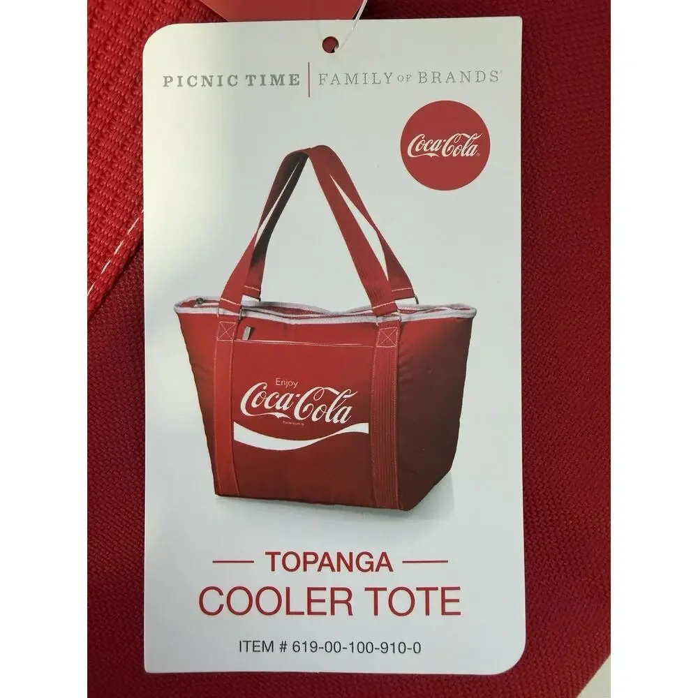 NWT Coca Cola Red Cooler Tote Bag 24 Can Insulated Soft Beach Picnic Insulated